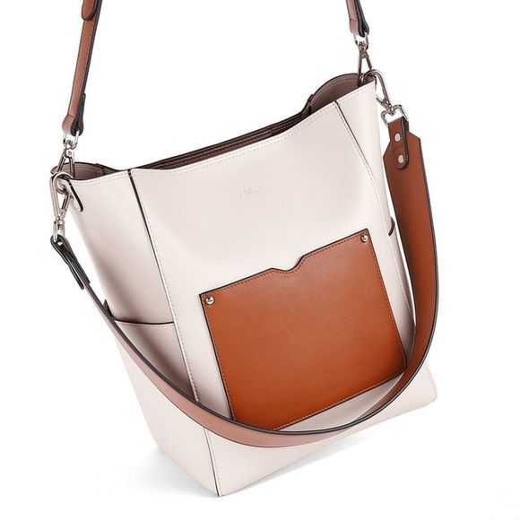 Elegant Two-Tone Shoulder Bag - Picture 3 of 13